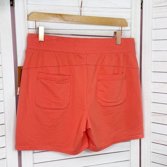 Sonoma Cotton Knit Drawstring Sweat Shorts Coral Orange Small - Picture 2 of 10